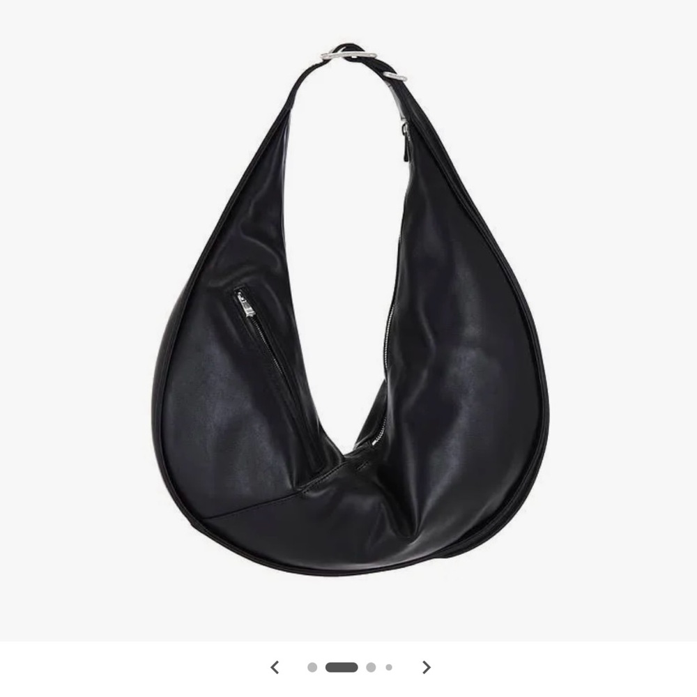 Elegant Black Leather Hobo Bag - Picture 7 of 12